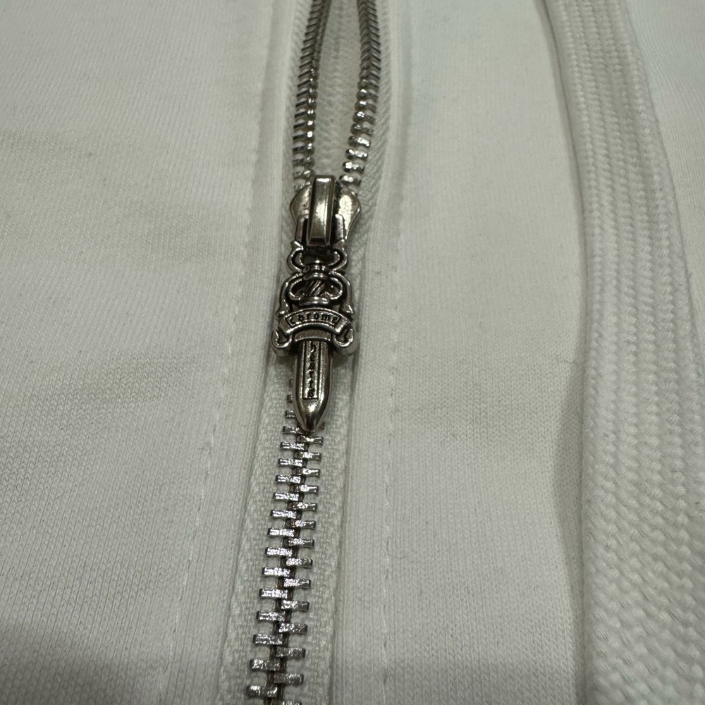 White Chrome Hearts Zip Up Hoodie Size Meduim - Picture 5 of 7